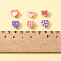 Бусины из полимерной глины ручной работы ко Дню Святого Валентина CLAY-FS0001-24