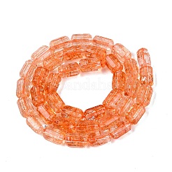 Brins de perles de verre transparentes craquelées&nbsp;GLAA-N068-05A-09