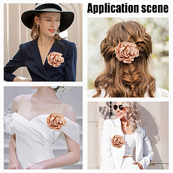 2 шт. полиэстеровые цветочные железные булавки&nbsp;JEWB-GO0001-18C