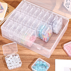 Rechteckige Aufbewahrungsboxen aus Kunststoff mit 30 quadratischen Mini-Etuis für Nagelkunst und Kleinteile&nbsp;CON-PA0001-09