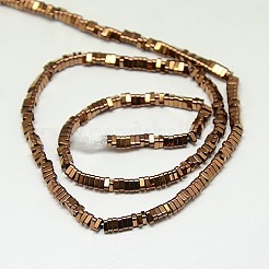 Electroplate non magnetici ematite sintetico fili di perline&nbsp;G-J174-3x3mm-05