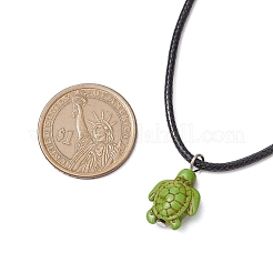 Летние окрашенные в пляж синтетические бирюзовые подвески в виде черепахи&nbsp;NJEW-JN05057