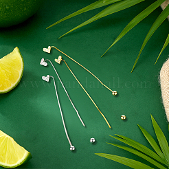 2 пара 2-х цветных латунных сережек-кисточек в форме сердца со стразами для женщин&nbsp;EJEW-GO0007-009