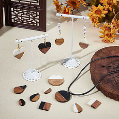DIY-Sets zur Herstellung von Ohrhängern aus Holz mit gemischten Formen&nbsp;DIY-GA0002-63