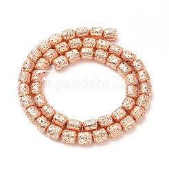 Fili di perle di roccia lavica naturale elettrodeposta&nbsp;G-G984-15RG