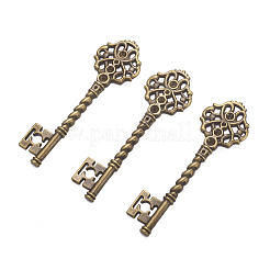 Ключевые тибетском стиле сеттинги кулон горный хрусталь&nbsp;LS-TIBEB-A101291-AB-LF