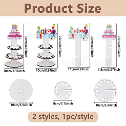 2 шт. Деревянная 2-ярусная подставка для кексов 3 стилей&nbsp;DIY-DC0003-99