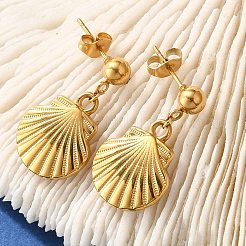 Серьги-гвоздики из нержавеющей стали 304&nbsp;EJEW-P298-01A-G