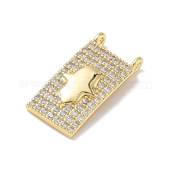 Pendentifs religieux en laiton sertis de micro-pavés de zircone cubique transparente&nbsp;KK-L268-026G-03