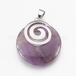 Подвески из натурального аметиста &nbsp;KK-F751-D04