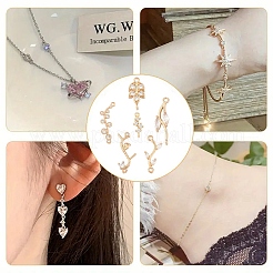 Латунные соединители с кубическим цирконием&nbsp;KK-YW0003-30