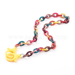 Colliers de chaîne de câble acrylique de style caoutchouté personnalisés&nbsp;NJEW-JN03464