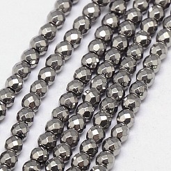 Electroplate non magnetici ematite sintetico fili di perline&nbsp;G-J169B-3mm-M