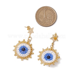 Clous d'oreilles synthétiques en or jaune&nbsp;EJEW-MZ00238