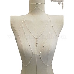 Chaînes de poitrine en alliage de cristal strass&nbsp;WGE105E-08