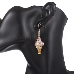 Boucles d'oreilles avec pendentif en verre&nbsp;EJEW-MZ00713-02