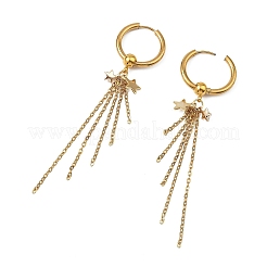 3 par de pendientes de aro de acero inoxidable 304 de 3 estilos para mujer&nbsp;EJEW-JE07102