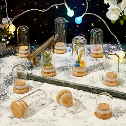 10 шт. 5-х стилистическая прозрачная стеклянная бутылка&nbsp;AJEW-PH0011-40