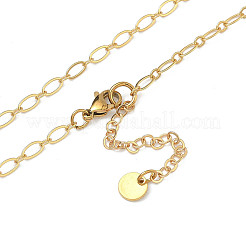 Collane con catene in ottone figaro&nbsp;NJEW-PH01549