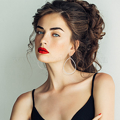 4 пара 4-х стилевых ажурных серег-капель с кристаллами и стразами&nbsp;EJEW-AN0003-09