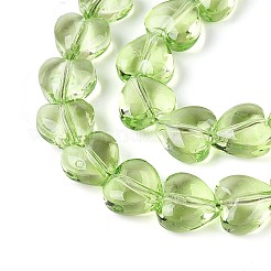 Peinture de cuisson perles de verre transparentes brins&nbsp;DGLA-N021-01A-02