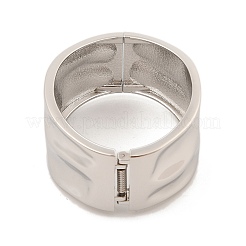 Не тускнеющие винтажные широкие браслеты из кованого сплава с шарнирами для женщин&nbsp;BJEW-L629-08P