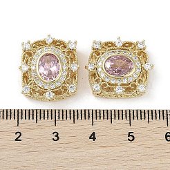 Perles de zircone cubique micro pave en Laiton&nbsp;KK-G491-36G-02