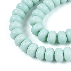 Непрозрачные с напылением стеклянные бусины&nbsp;GLAA-ZX008-8mm-18A