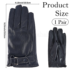 Warme PU-Lederhandschuhe für Herren&nbsp;AJEW-CL0003-31A
