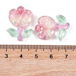 Cabochon decoden di fiori in resina epossidica trasparente&nbsp;CRES-M034-01E
