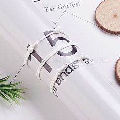 Корейская вощеной шнур браслет полиэстера делает&nbsp;AJEW-JB00011-03