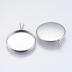 Подвеска-кабошон из нержавеющей стали 304&nbsp;STAS-I097-059-20MM