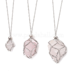 3 шт. 3 размера 304 нержавеющая сталь макраме мешочек пустой держатель для камней изготовление ожерелья&nbsp;NJEW-JN05239