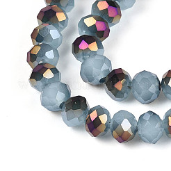 Стеклянные бусины с гальваническим покрытием &nbsp;LS-EGLA-A034-J6mm-F04