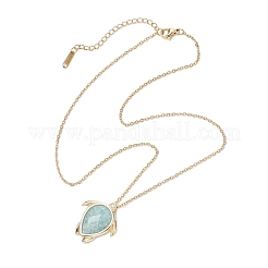 Подвеска из натурального смешанного драгоценного камня в форме черепахи&nbsp;NJEW-JN05289