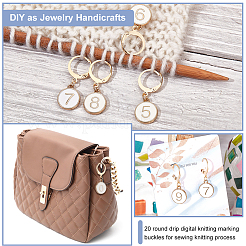 Брелки из сплава эмали с блокировкой маркеры петель&nbsp;AJEW-PH01457-02