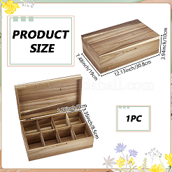 Aufbewahrungsbox aus Holz mit einem Fach&nbsp;CON-WH0133-011