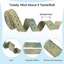 5 ярд полиэстеровой ленты для тиснения с 3D-звездой и золотом&nbsp;OCOR-TAC0023-14A