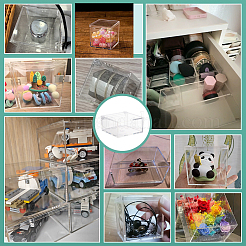 Transparente Verpackungsboxen aus Acryl mit Klappdeckel&nbsp;LS-CON-WH0110-36A