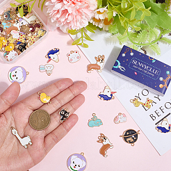 80шт 20 стиля подвески из сплава с эмалью&nbsp;ENAM-SC0007-08A