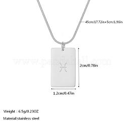 Colliers pendentifs zodiaque en acier inoxydable 304 de style européen pour femmes&nbsp;NF9603-12