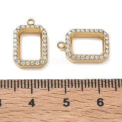 Ciondoli in acciaio inossidabile 304 con micro pavé di zirconi cubici trasparenti&nbsp;CU-CBAF0F8-03G-G