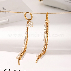 Pendientes de aro de acero inoxidable 304 con circonitas cúbicas transparentes engastadas&nbsp;WG6C0B9-01