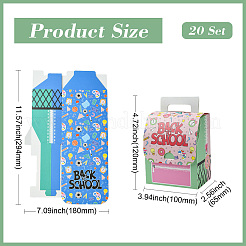 20 шт. 2-х цветные картонные коробки для хранения конфет из крафт-бумаги&nbsp;AJEW-CJ0001-59