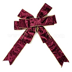 Décorations de noël en velours avec gros nœud papillon&nbsp;AJEW-M041-02A