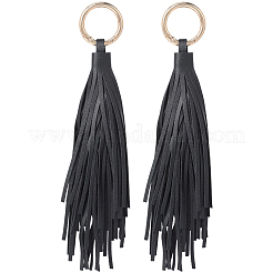 2 porte-clés pendentif pompon en cuir PU&nbsp;FIND-CL0002-41D