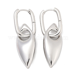 Orecchini a cerchio in ottone con occhio di cavallo da donna&nbsp;EJEW-U057-06D-02P