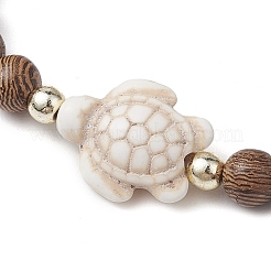 Летние пляжные эластичные браслеты из искусственной бирюзы и 6.5 мм&nbsp;BJEW-JB10515-02