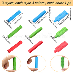 9 шт. 9 стиля силиконовых колпачков для карандашей&nbsp;AJEW-GF0011-96
