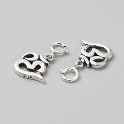 Ciondolo simbolo ohm in argento sterling&nbsp;LS-FIND-WH0170-64